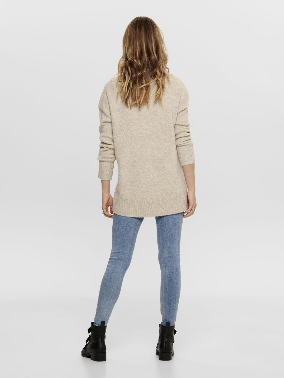 Onlnanjing L/s Pullover Knt Noos - Zand