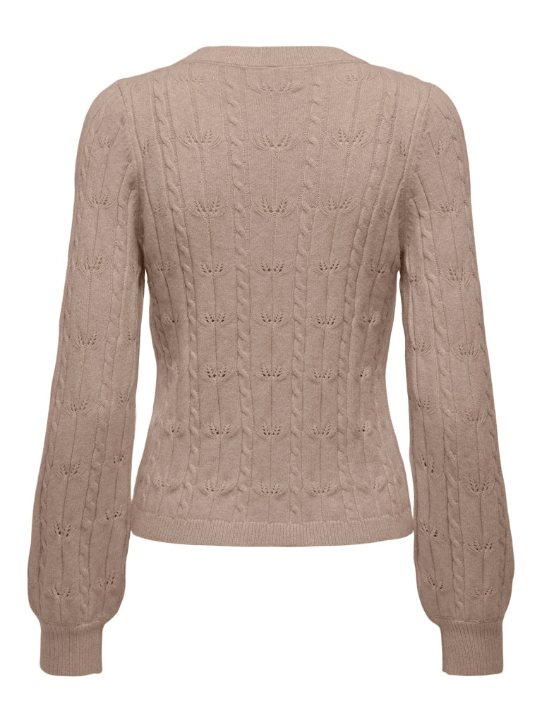 Onlkatia Ls Structure O-neck Pull Cc Knt - Zand