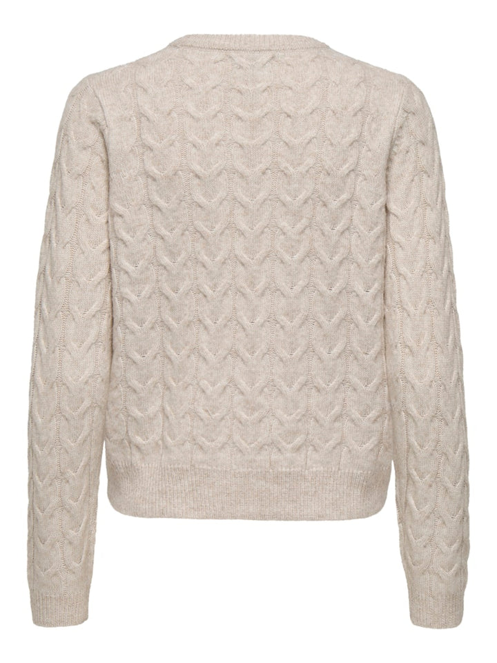 Jdycarmen L/s O-neck Pearl Pullover Knt - Beige