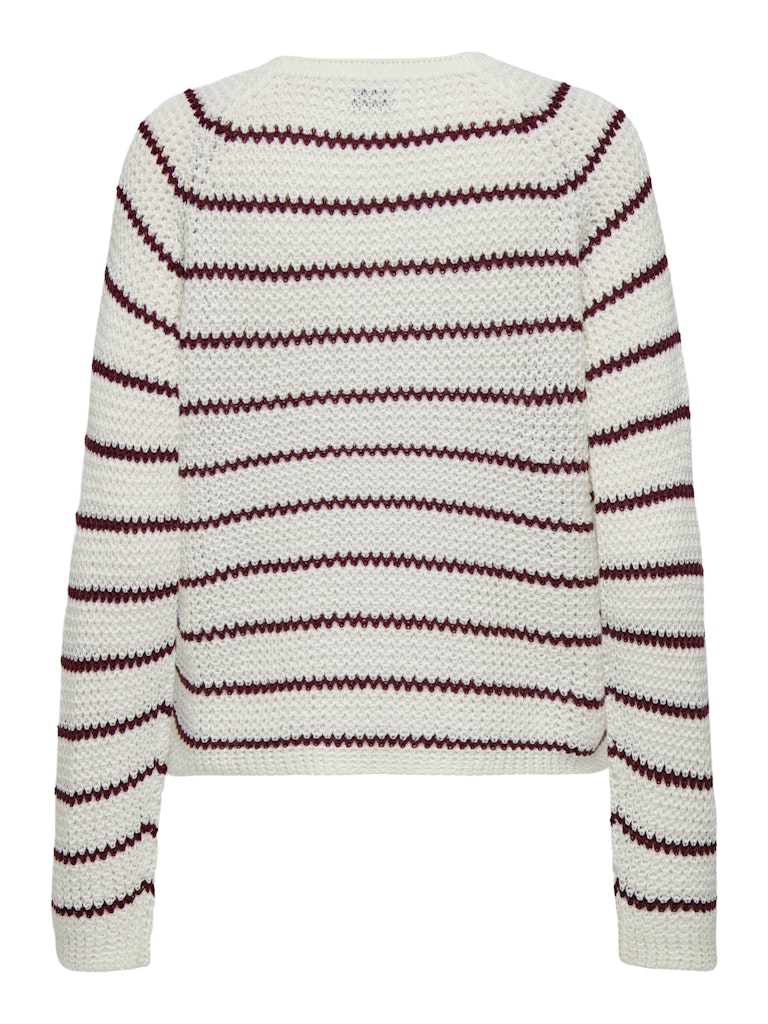Jdyellen L/s Oneck Raglan Pullover Knt - Wit Dessin