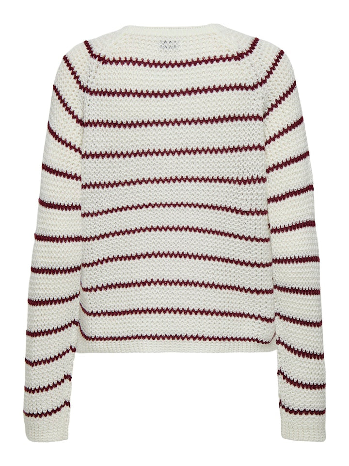 Jdyellen L/s Oneck Raglan Pullover Knt - Wit Dessin