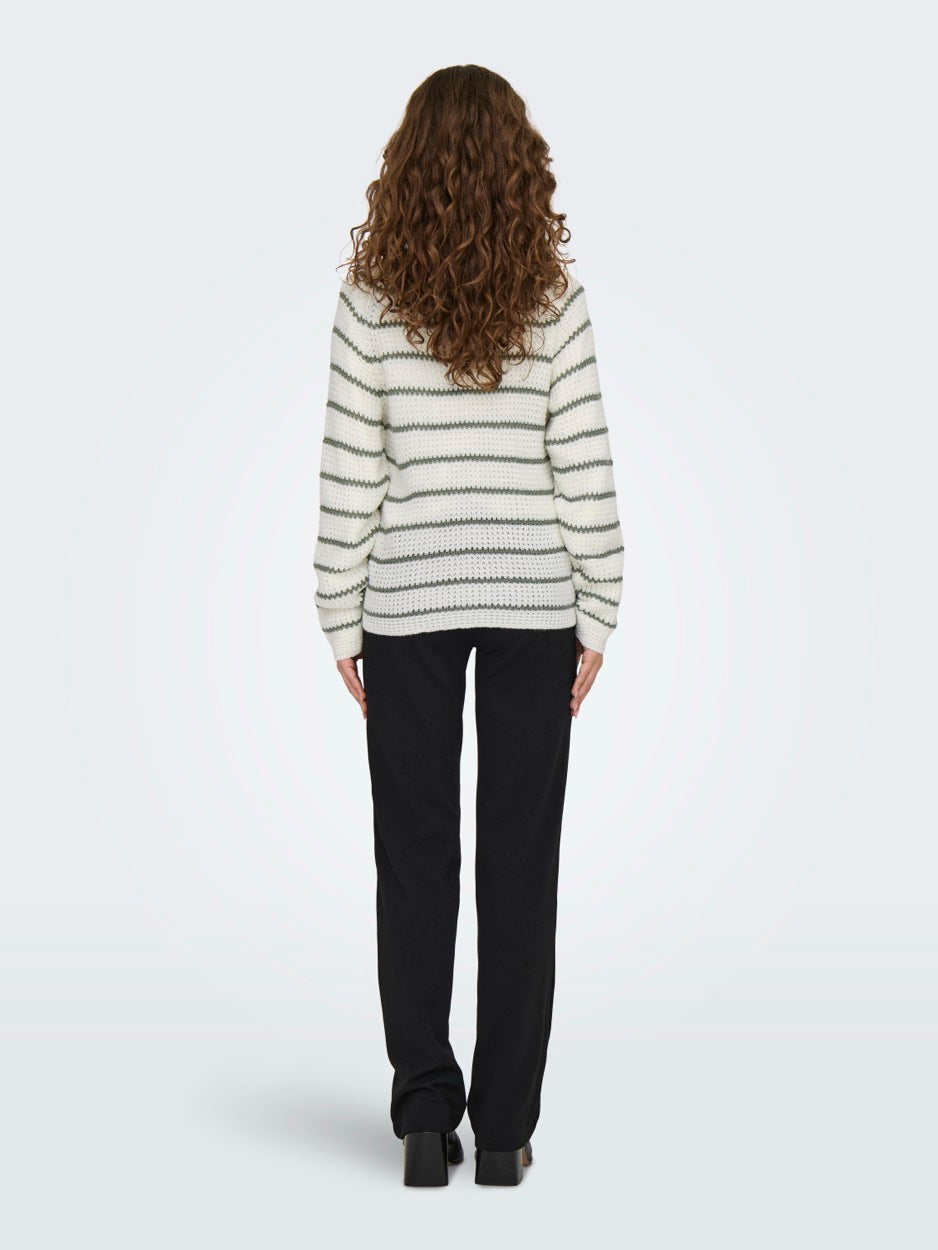 Jdyellen L/s Oneck Raglan Pullover - Wit Dessin