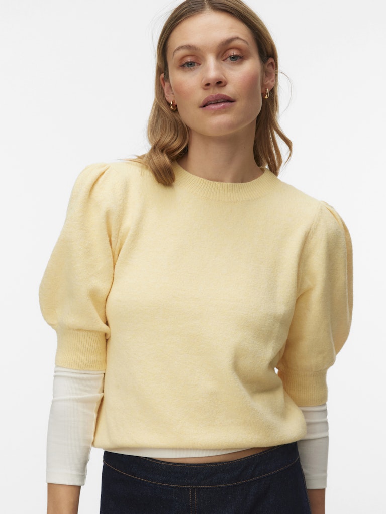 Vmdoffy 2/4 O-neck Pullover Ga Noos - Geel