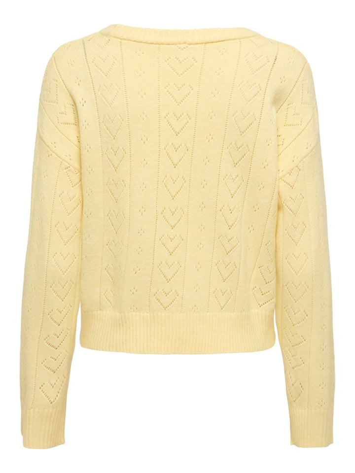 Onlisa Life Ls Struct Boxy Oneck Cc Knt - Geel