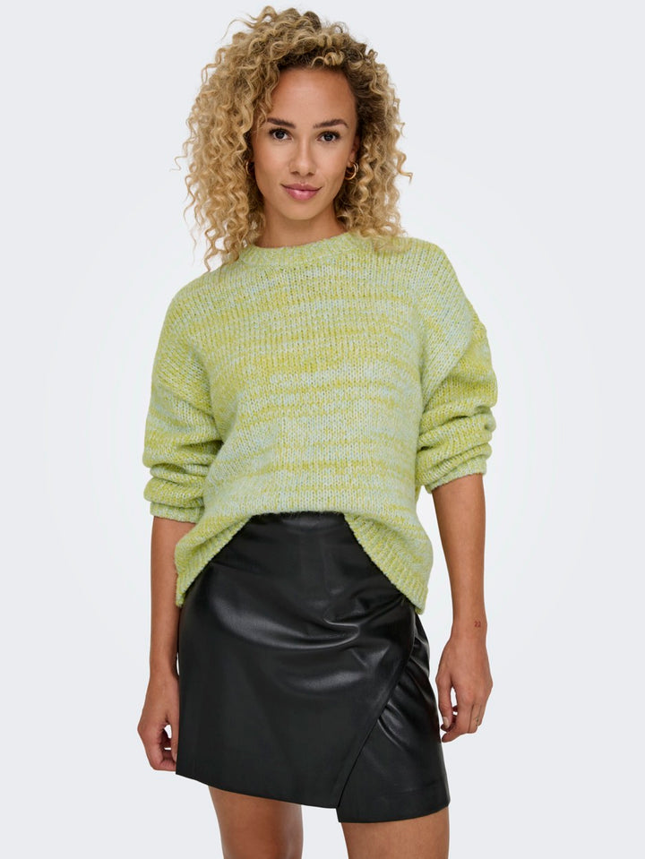 Onlalyssa Life Ls Twist O-neck Knt - Lime