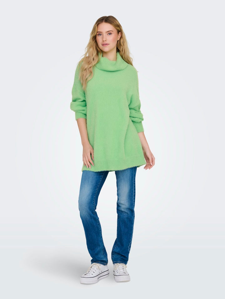 Onlpiumo Ls Loose Rollneck Cc Knt - Mint