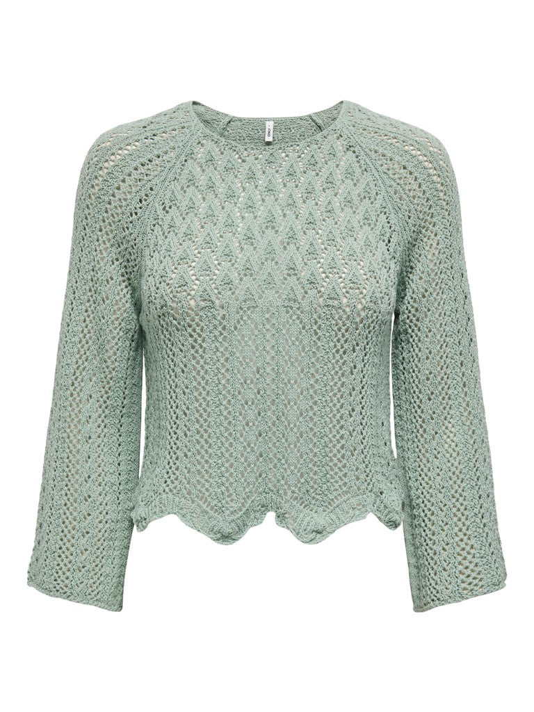 Onlnola Life  3/4 Pullover Knt Noos - Esmerald