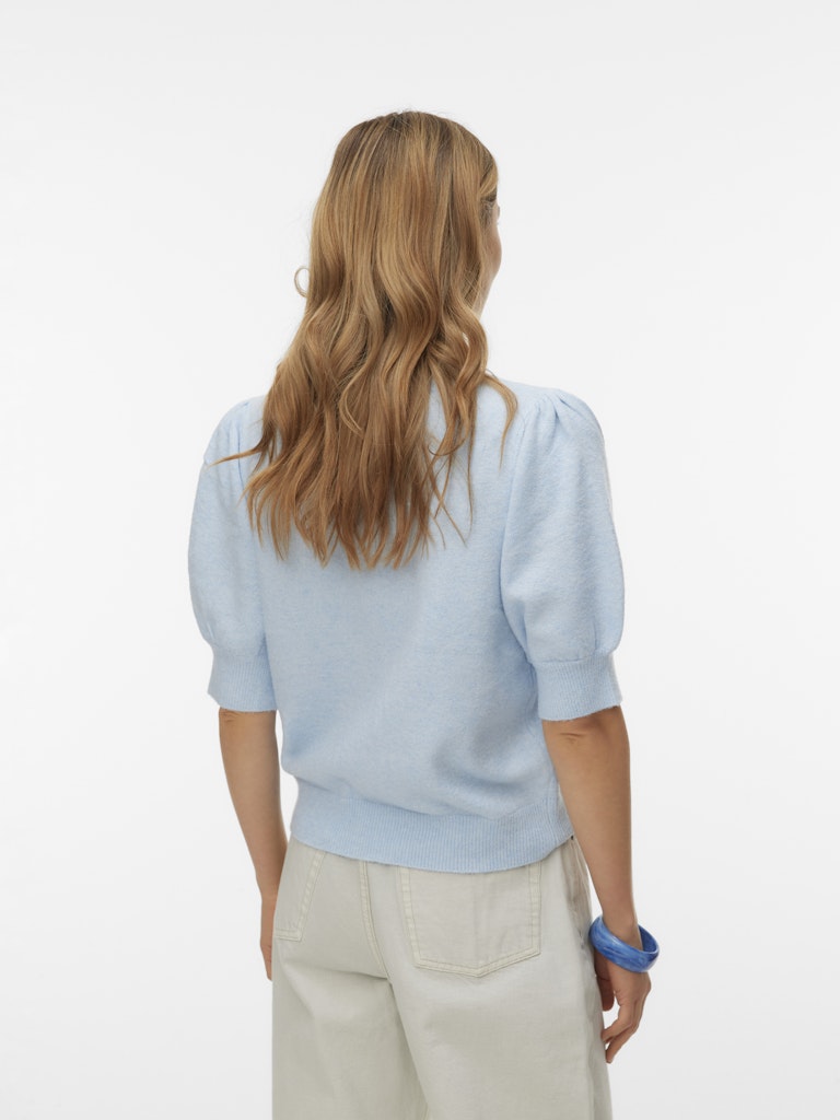 Vmdoffy 2/4 O-neck Pullover Ga Noos - Lichtblauw