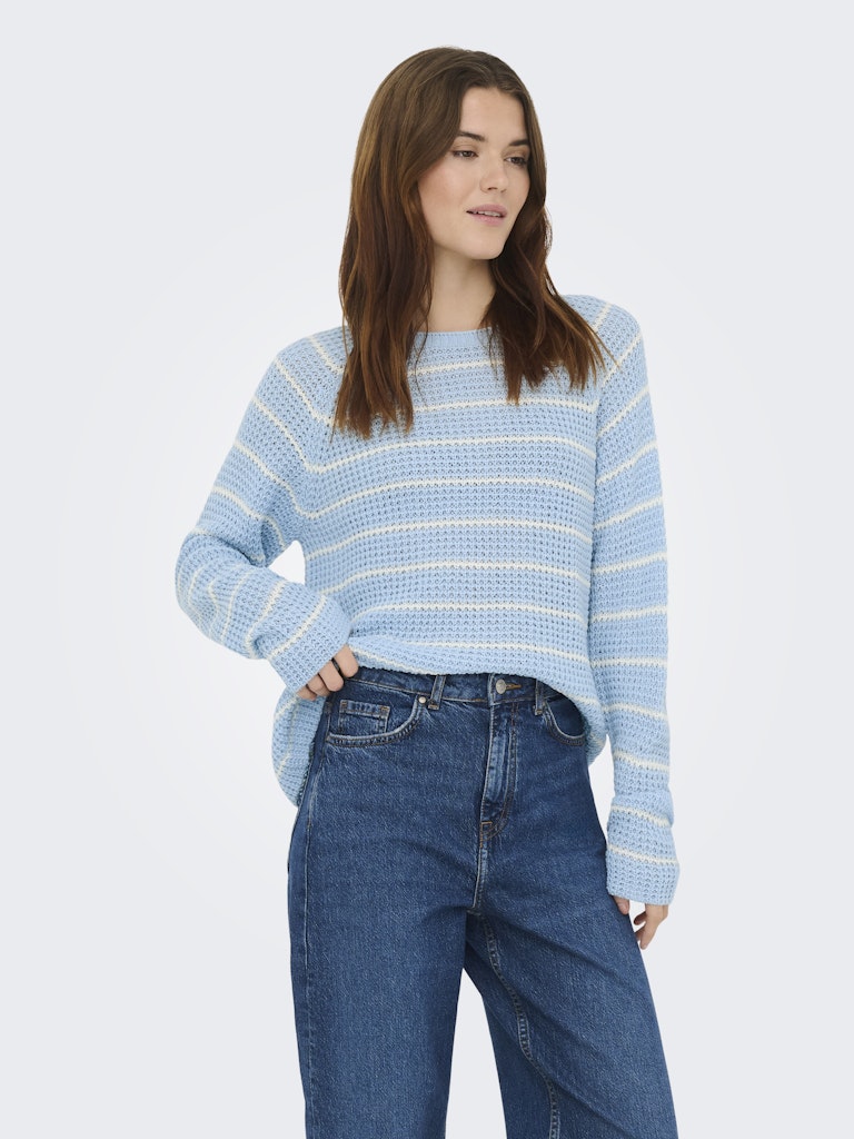 Jdyellen L/s Oneck Raglan Pullover Knt - Lichtblauw
