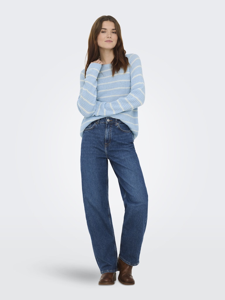 Jdyellen L/s Oneck Raglan Pullover Knt - Lichtblauw