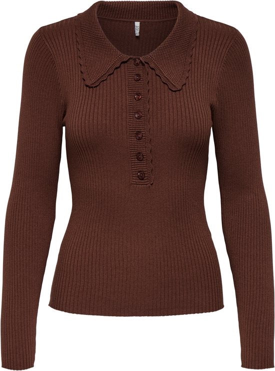 Jdyada L/s Collar Pullover Knt - Bordeaux
