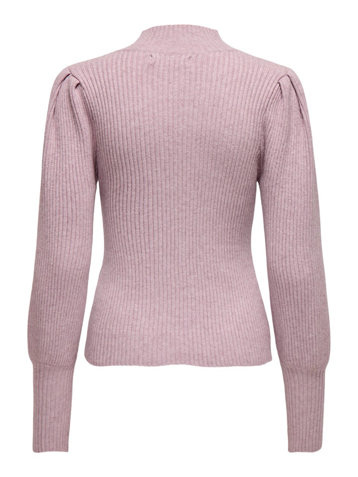 Onlkatia L/s Highneck Pullover Knt - Mauve