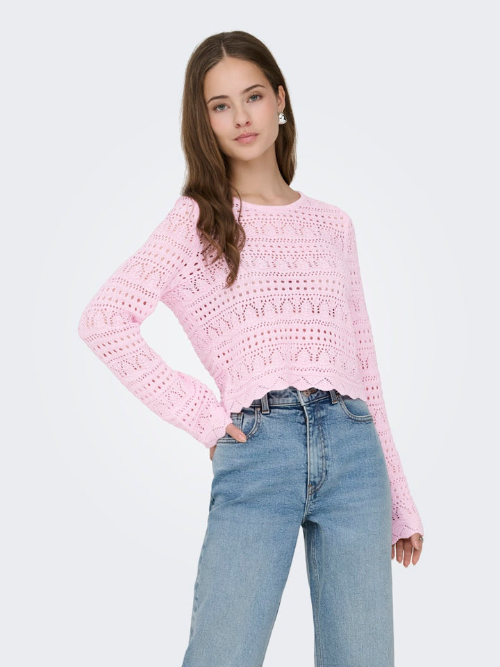 Onlelke Life Ls Pullover Knt Noos - Licht Roze