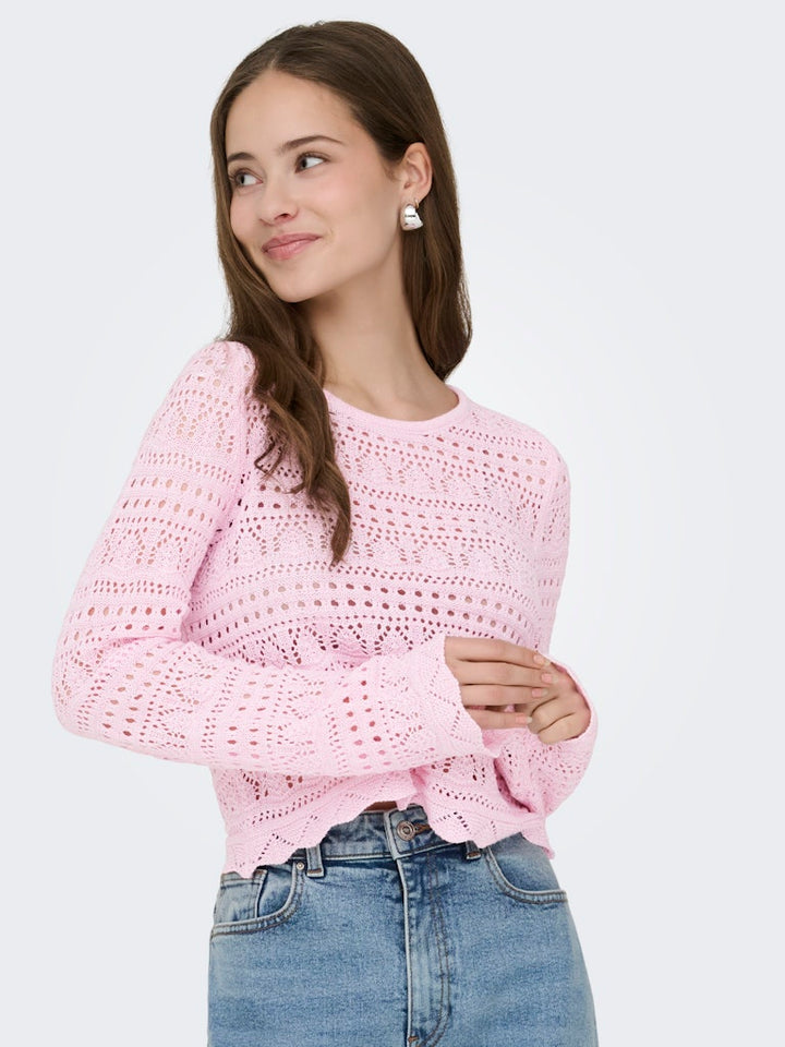 Onlelke Life Ls Pullover Knt Noos - Licht Roze
