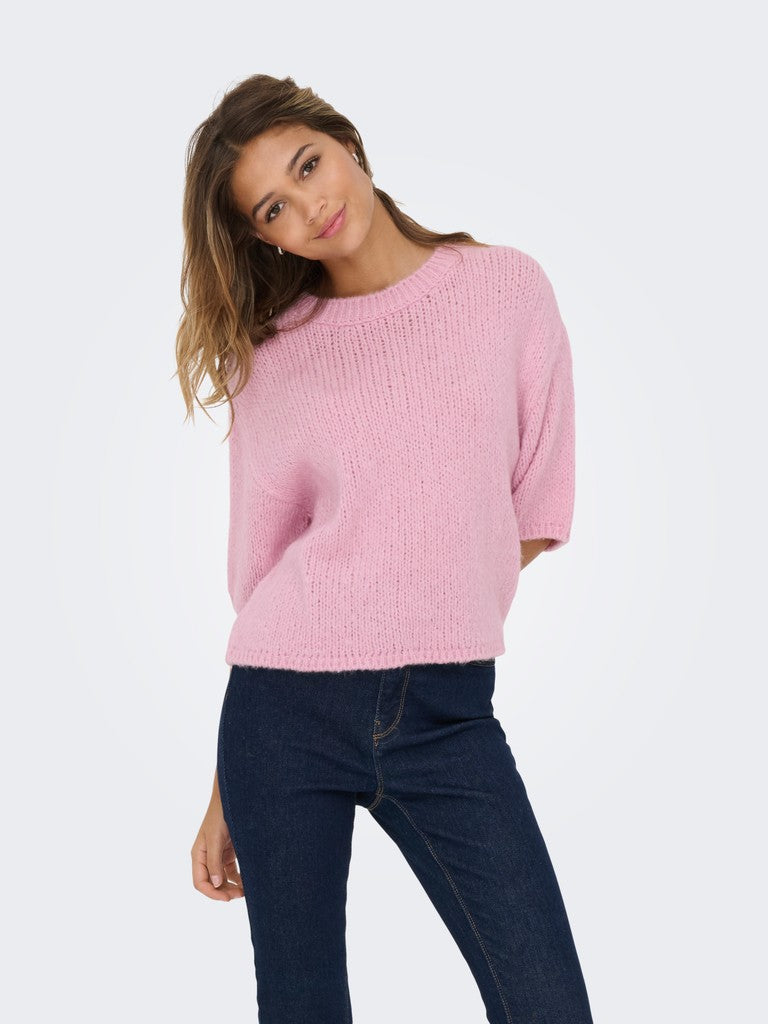 Jdylinea S/s Pullover O-neck Knt Noos - Licht Roze