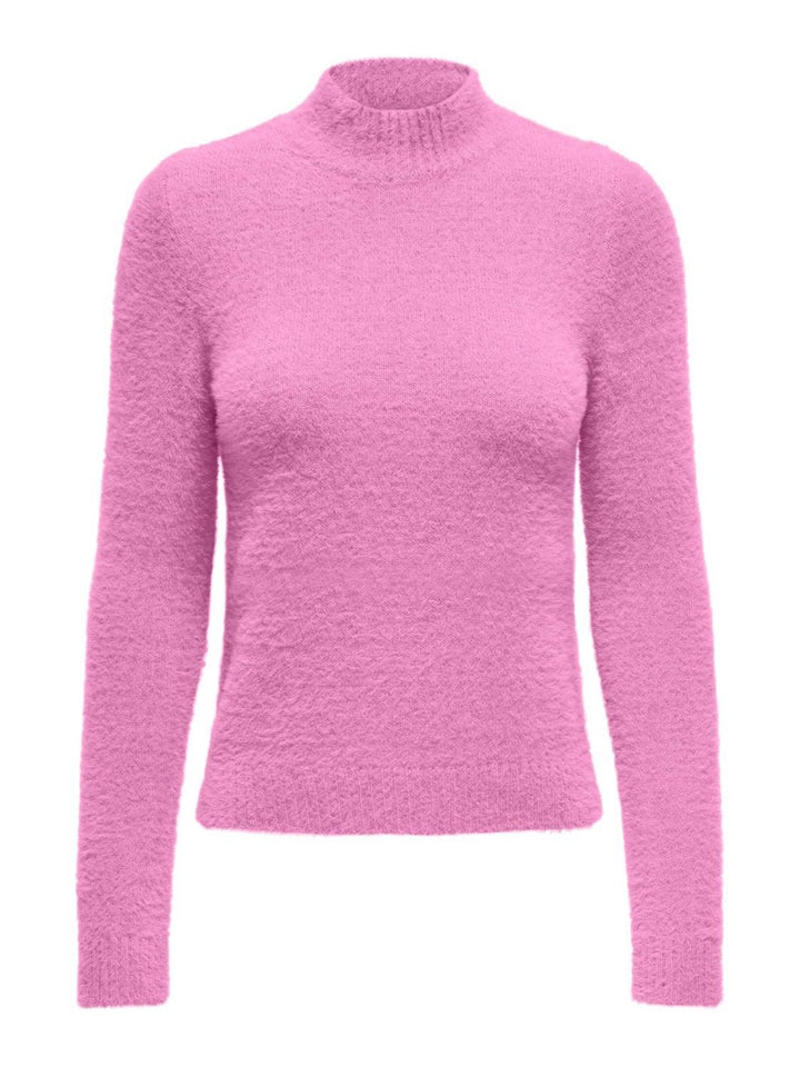 Onlpiumo Ls Highneck Cs Knt - Neon Roze