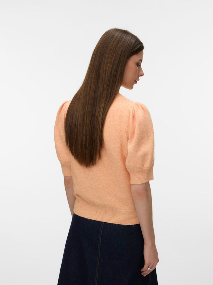 Vmdoffy 2/4 O-neck Pullover Ga Noos - Zalm/peach