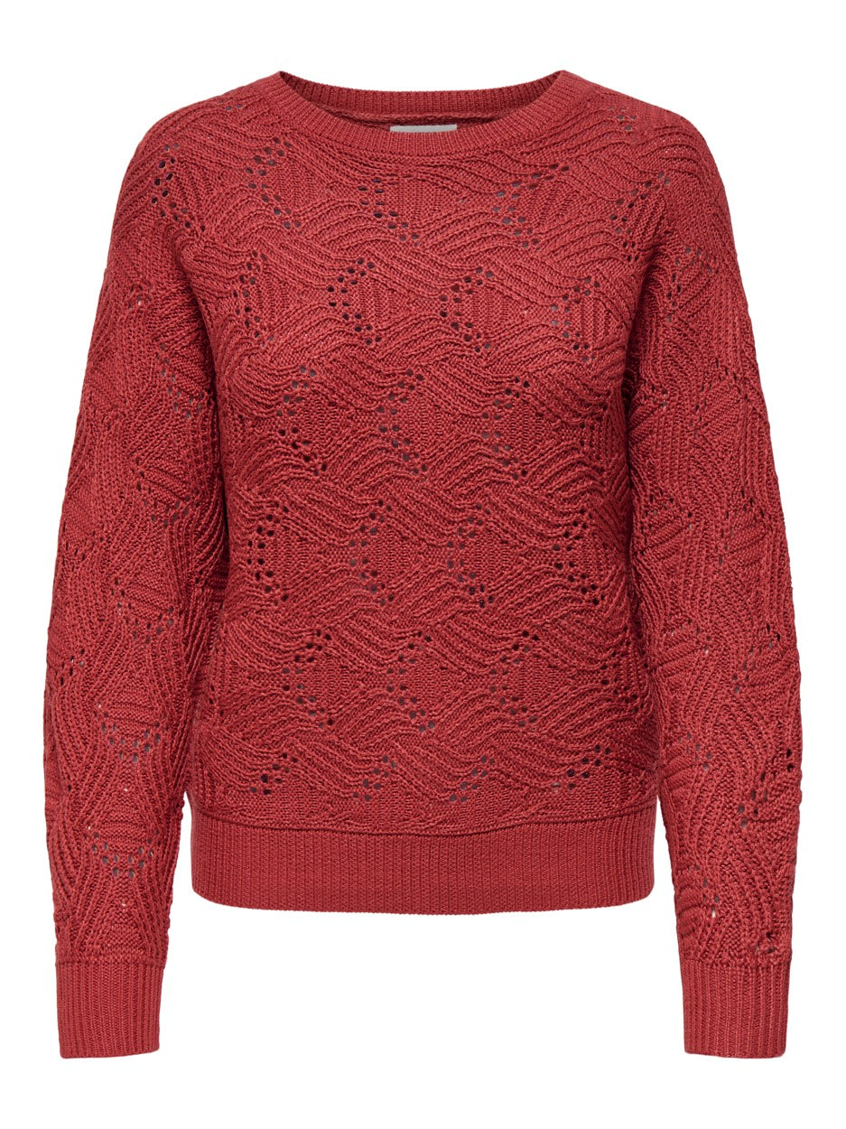 Jdysun Lisa L/s On Struc. Pullover - Brique