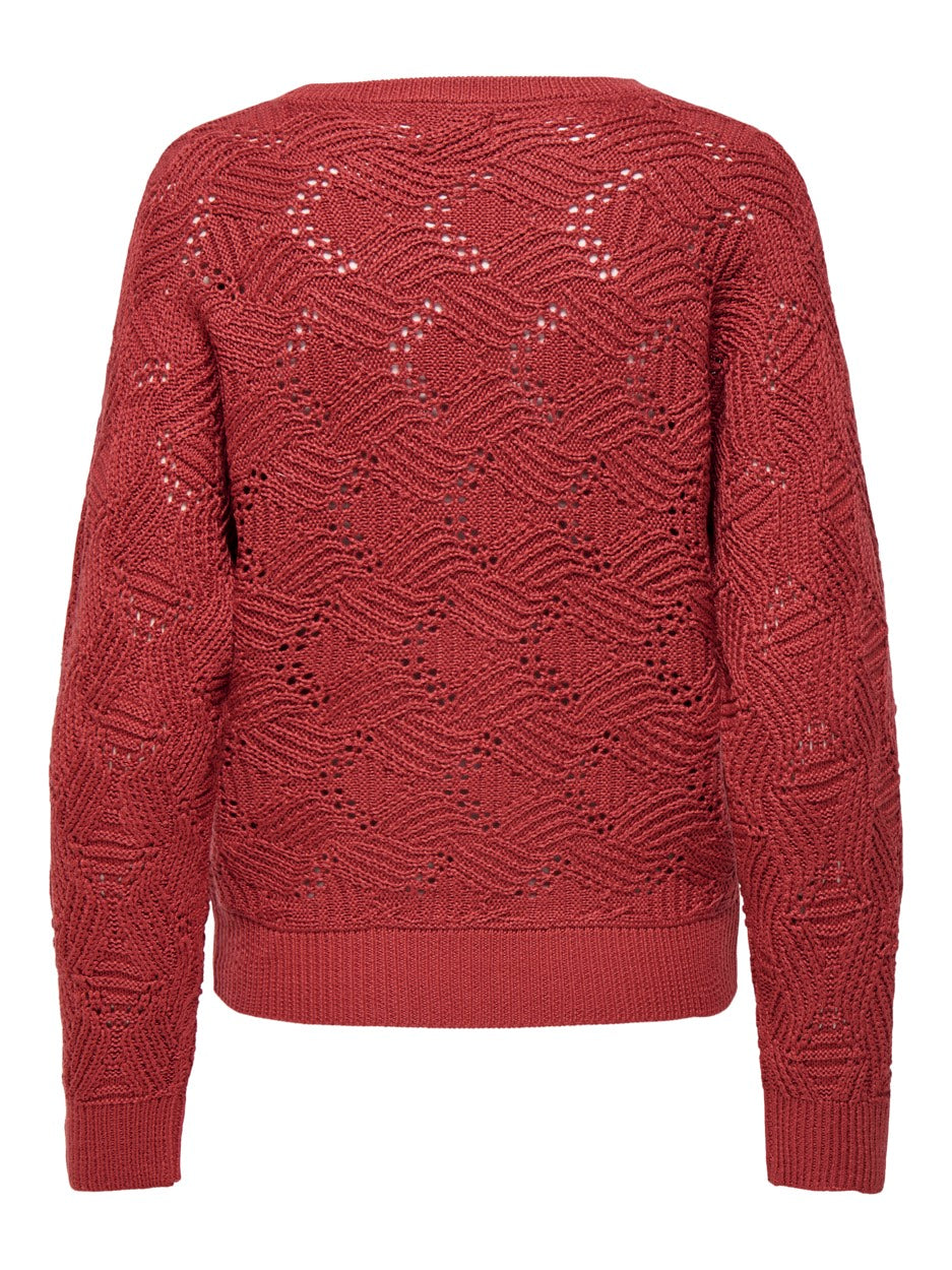 Jdysun Lisa L/s On Struc. Pullover - Brique