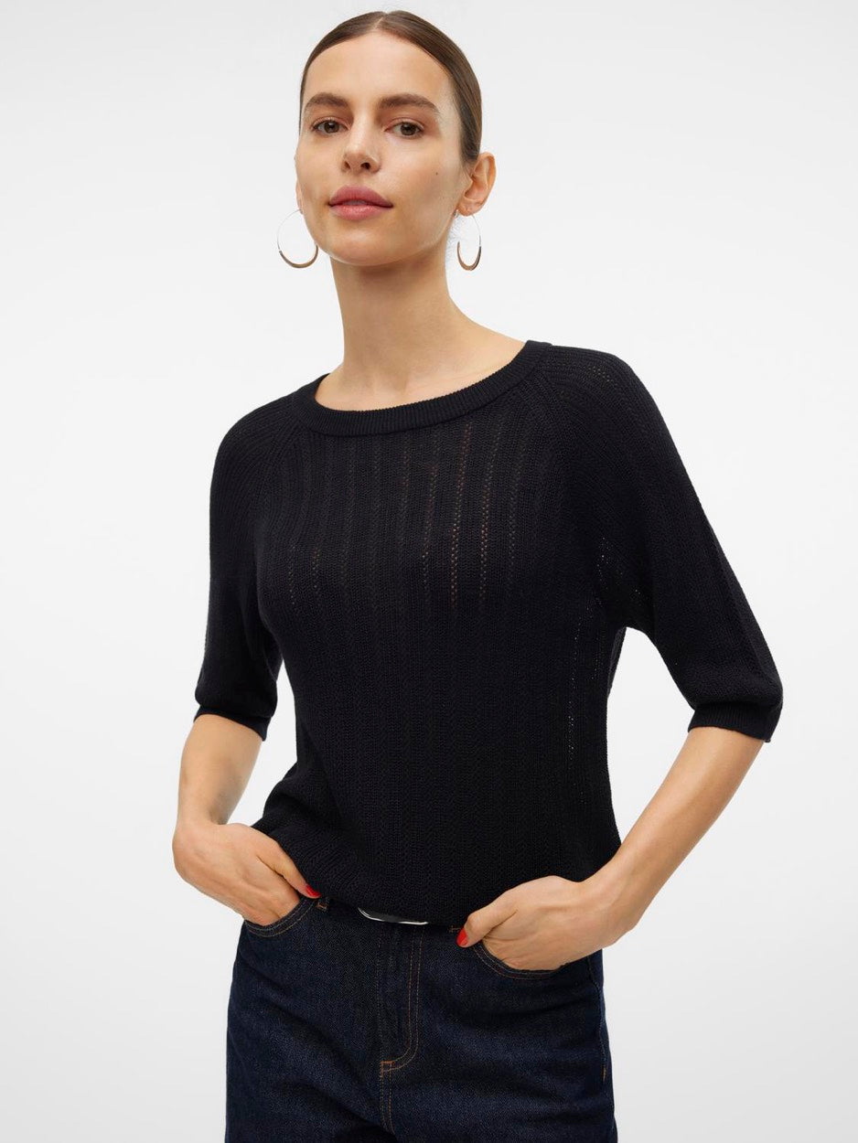 Vmnewlexsun Stitch 2/4 O Neck - Zwart