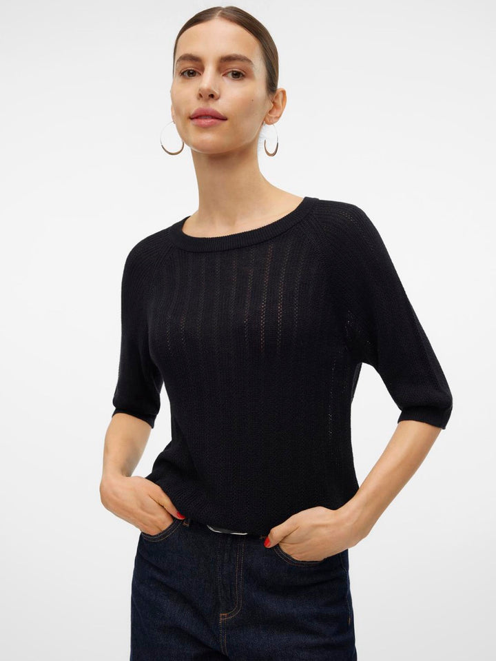 Vmnewlexsun Stitch 2/4 O Neck - Zwart
