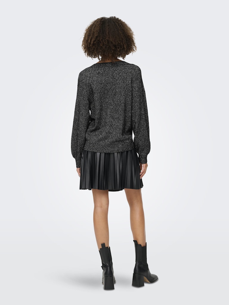 Jdyaspen Life Ls V-neck Pullover Knt - Zwart Dessin