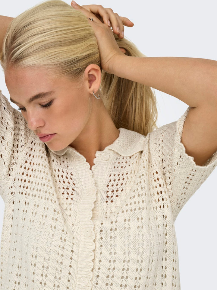 Jdyrobin 2/4 Collar Cardigan Knt Noos - Off-white