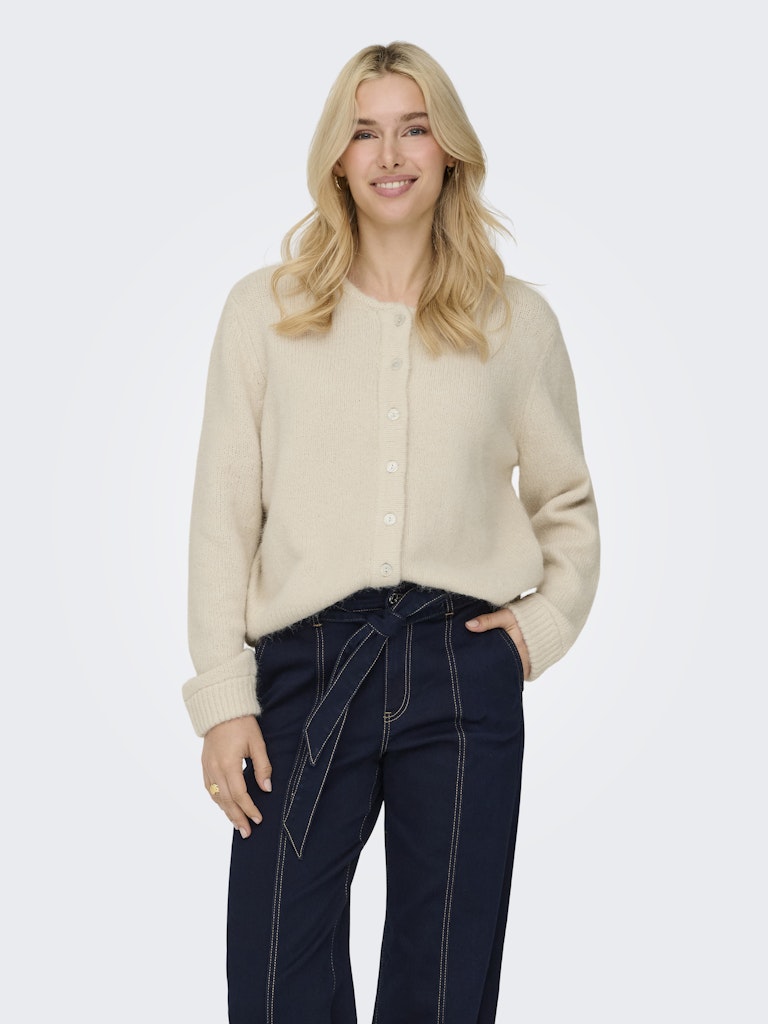 Onlmaggie Life Ls Button Cardigan Cc Knt - Beige