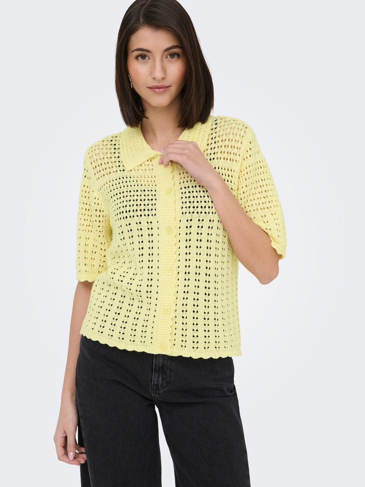 Jdyrobin 2/4 Collar Cardigan Knt Noos - Geel
