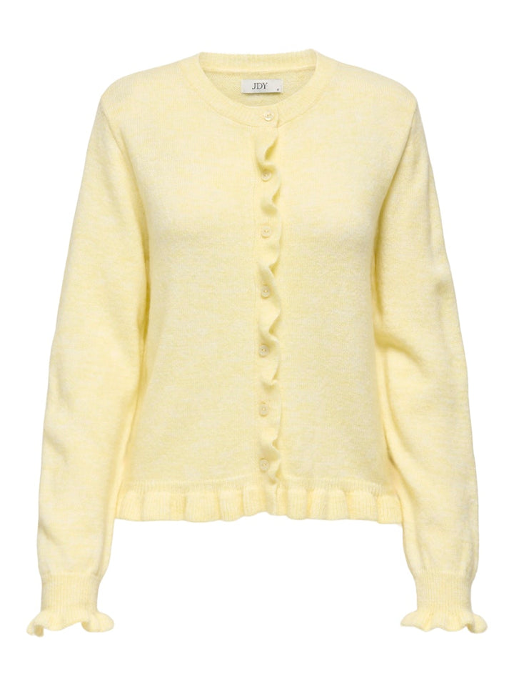Jdyletty L/s On Frill Cardigan Knt Noos - Licht Geel