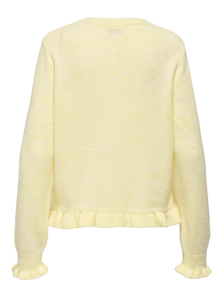Jdyletty L/s On Frill Cardigan Knt Noos - Licht Geel