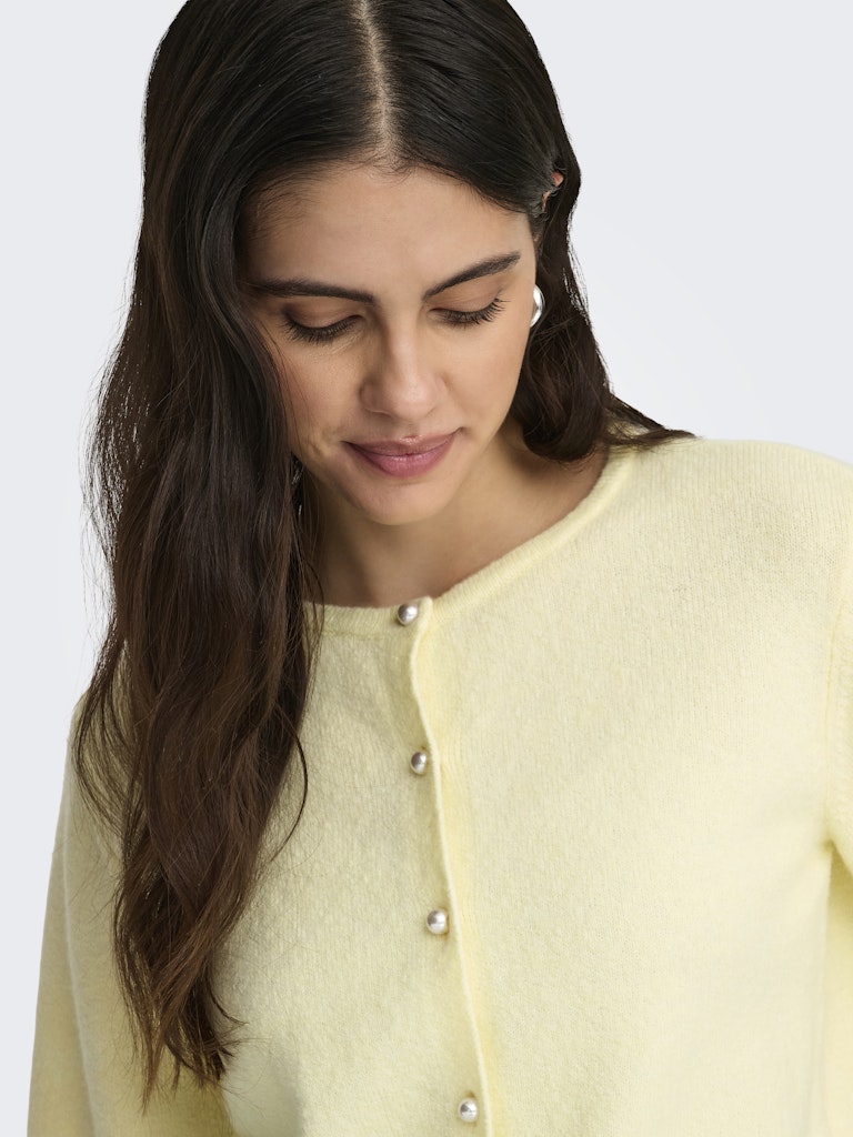 Jdyrue Life 2/4 Pearl Cardigan - Licht Geel