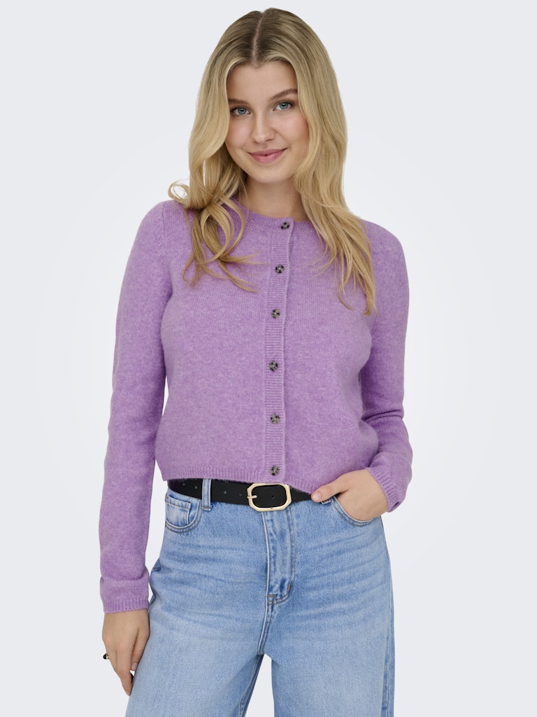 Jdychloe Life L/s Cardigan Knt Noos - Paars