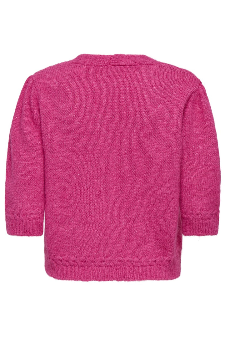 Onlstarla Ss V-neck Cardiga Cc Knt - Fuchsia