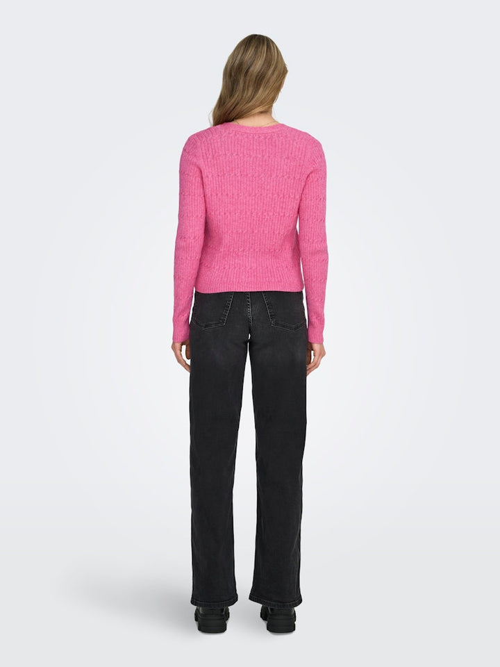 Onlkatia Ls Vneck Cardi Knt Noos - Roze