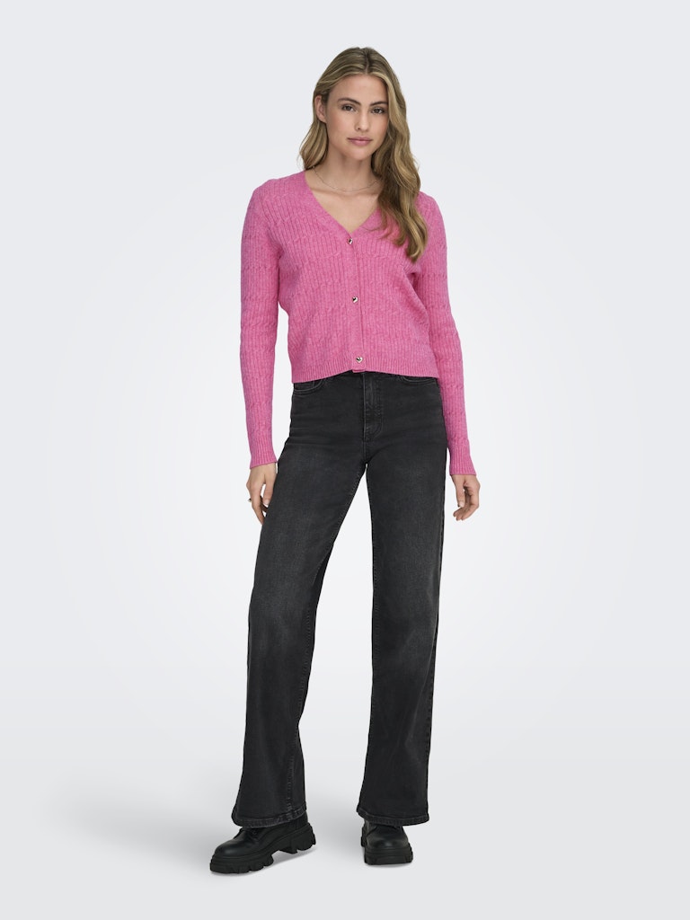 Onlkatia Ls Vneck Cardi Knt Noos - Roze