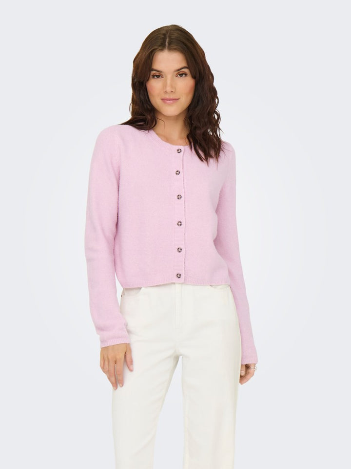 Jdychloe Life L/s Cardigan Knt Noos - Roze
