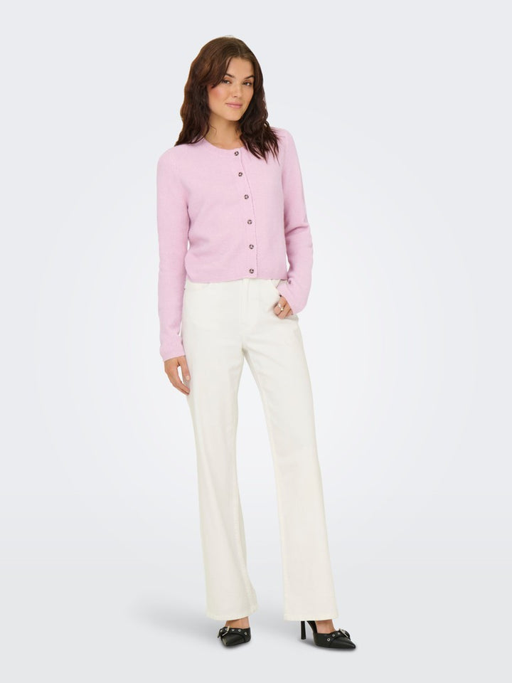 Jdychloe Life L/s Cardigan Knt Noos - Roze