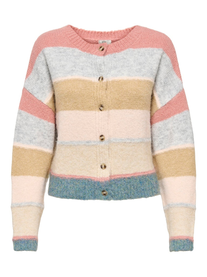 Jdycassidy Life L/s O-neck Cardigan Knt - Roze Dessin