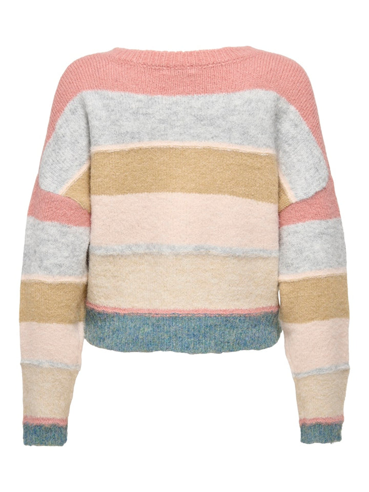 Jdycassidy Life L/s O-neck Cardigan Knt - Roze Dessin