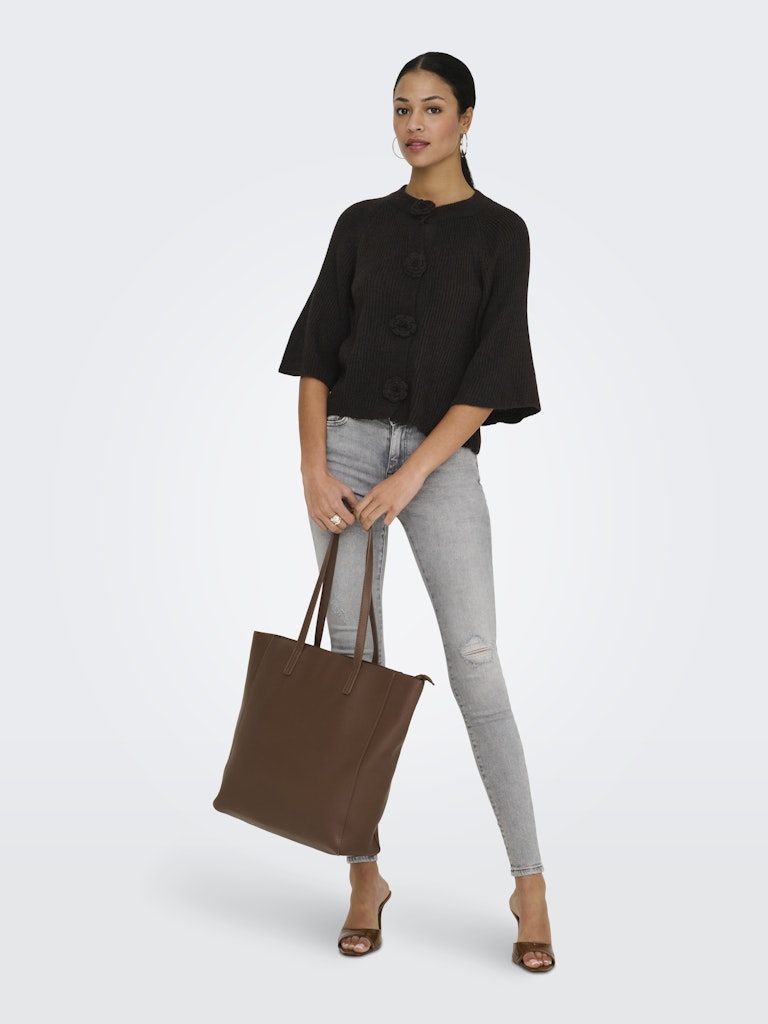 Jdyhailey 3/4 Rose Cardigan Knt - Bruin