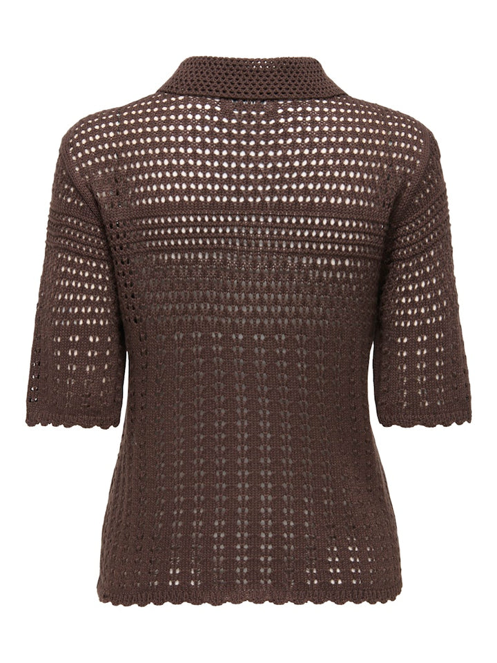 Jdyrobin 2/4 Collar Cardigan Knt Noos - Bruin