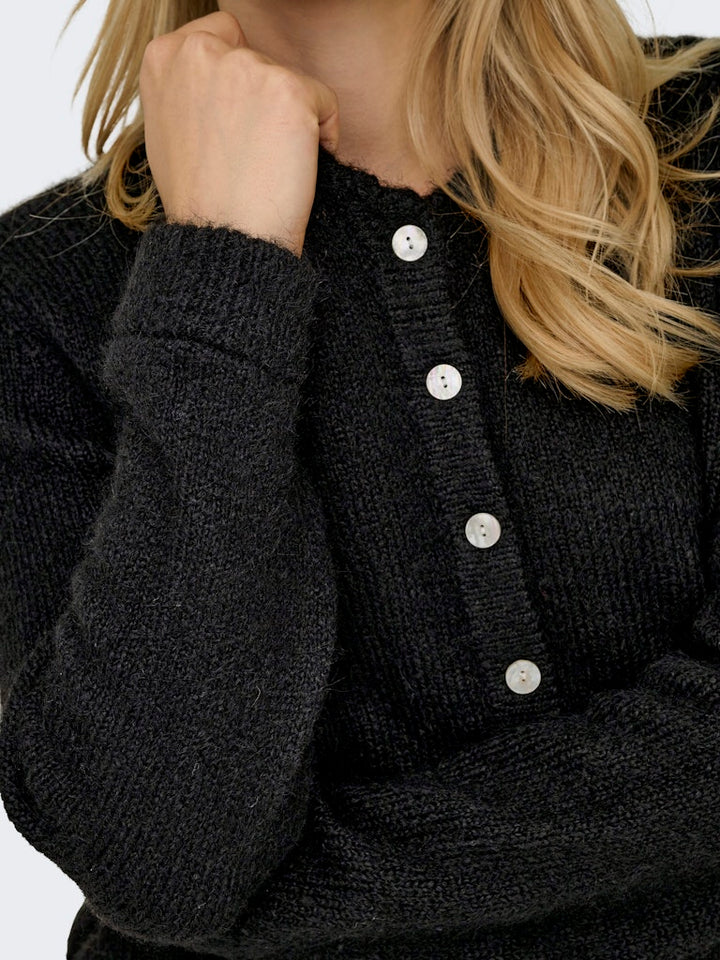 Onlmaggie Life Ls Button Cardigan Cc Knt - Zwart