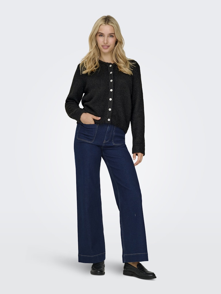 Onlmaggie Life Ls Button Cardigan Cc Knt - Zwart