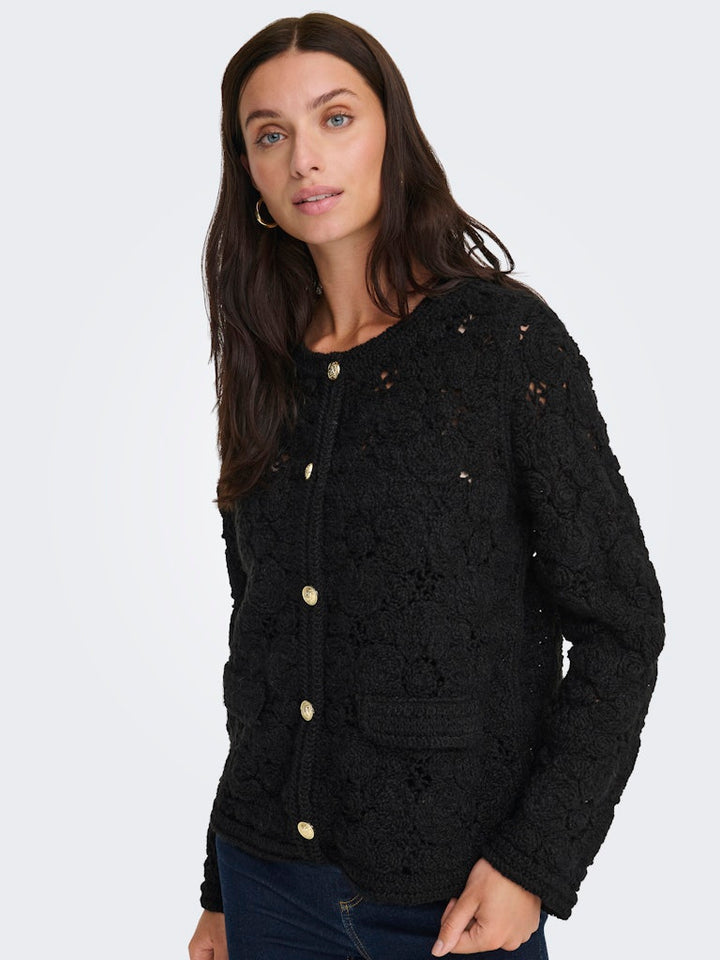 Jdyemilie L/s Cardigan Jrs - Zwart