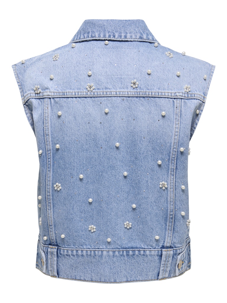Onlonur Pearl Deco Dnm Vest Red Dot - Blue Denim