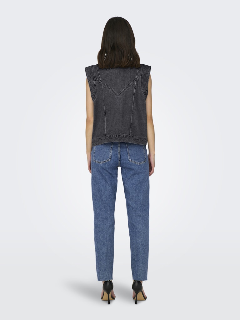 Onlkennedy Sl Dnm Waistcoat Bj Noos - Black Denim