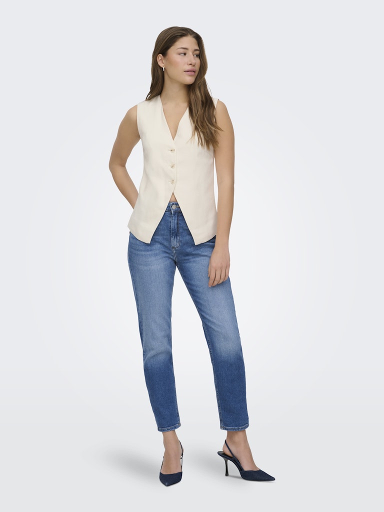 Onltila Life S/l Waistcoat Tlr - Off-white