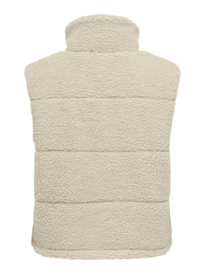 Onlsandra Teddy Waistcoat Life Cc O - Beige