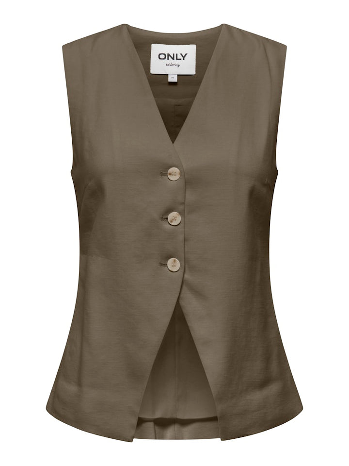 Onltila Life S/l Waistcoat Tlr - Army